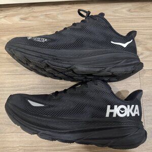 Men's Black Hoka Clifton 9 GTX 11D No Box